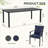 Maynard 9-Piece Black Metal Patio Dining Set With Rectangular Table And Blue Cushions-122878550