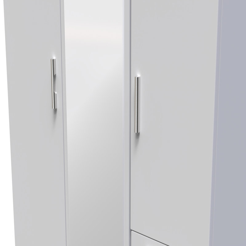 Borgeson Manufactured Wood Wardrobe, Grey Matt