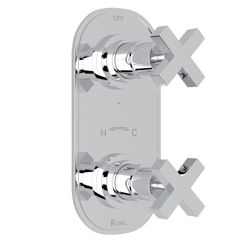 Lombardia® 1/2" Thermostatic Trim with Diverter, Polished Chrome