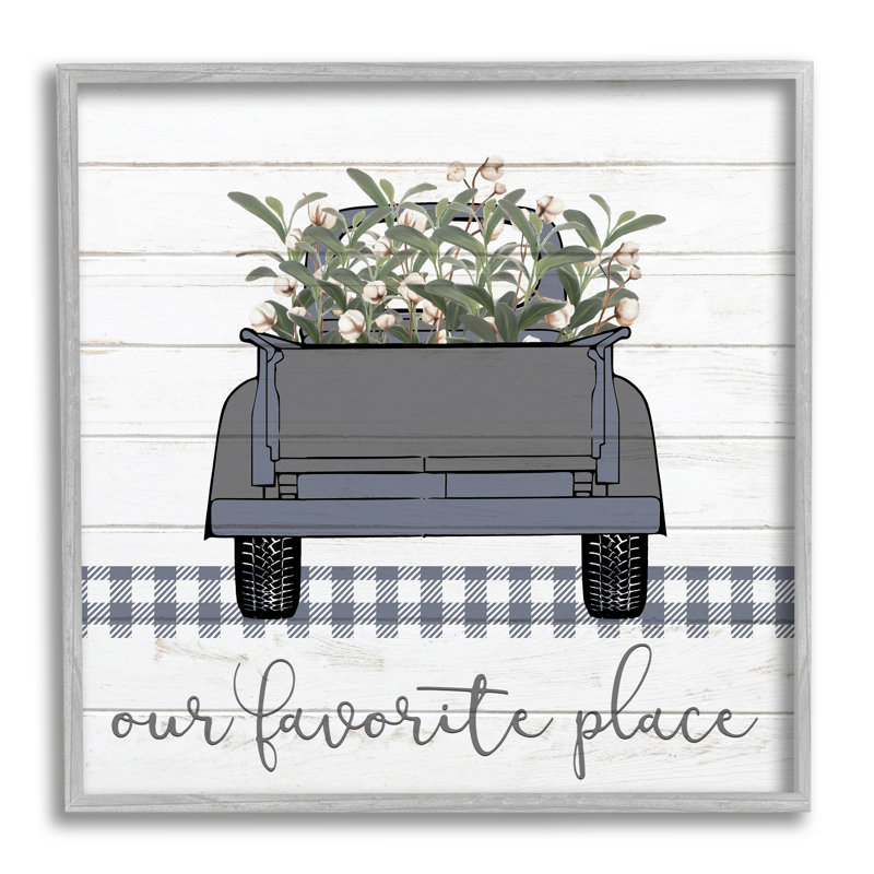 Motif de bois préféré, L 24 po x H 24 po, Estampe numérique Farmhouse