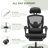 Oreste Home Office Desk Chair with Footrest, High-Back Mesh Rolling Swivel Reclining Chairs with Wheels, Comfortable Headrest, Lumbar Support, Comfy Arms for Home, Office, Gaming, Student-1805644193