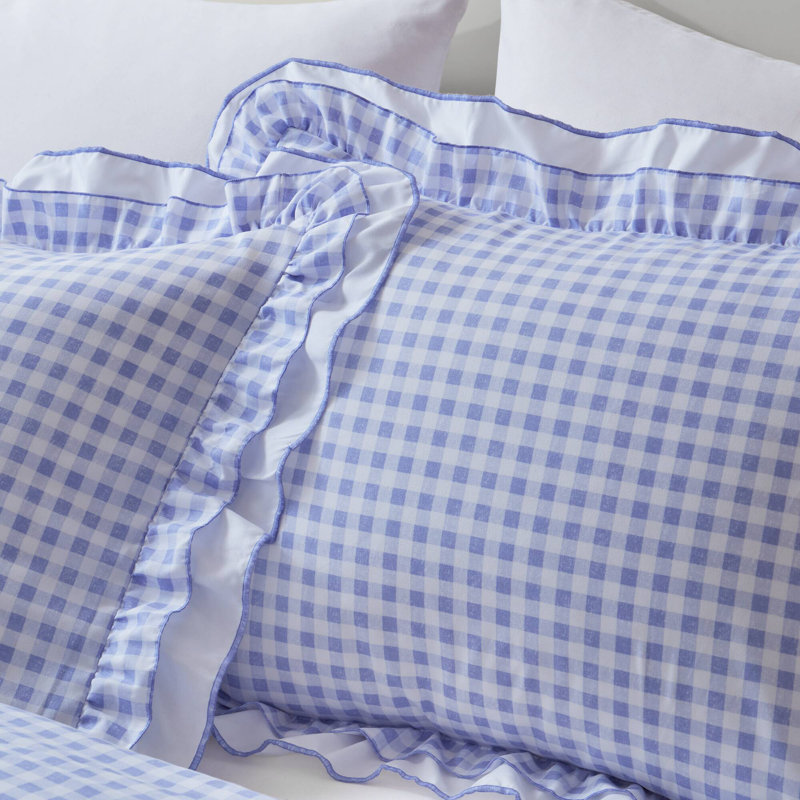 Rowena 3PCS Comforter Set, Blue, Twin Comforter + 2 Additional Pieces