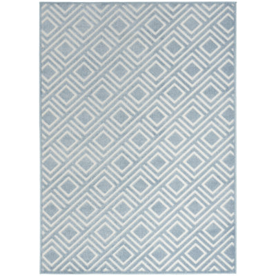 Tapis d'intérieur moderne bleu Ebern Designs Garp