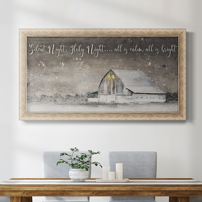 «Silent Night», reproduction d'un seul cadre photo sur toile, H 25 po x l 45 po x P 2,5 po