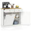 Porte-poubelle inclinable en bois avec tiroir et rangement Algg-502544935