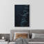 «Snowy Pine Tree Branches in Dark Winter Night Scene», reproduction d'art sur toile encadrée dans la chambre principale-1179266426-1179266428