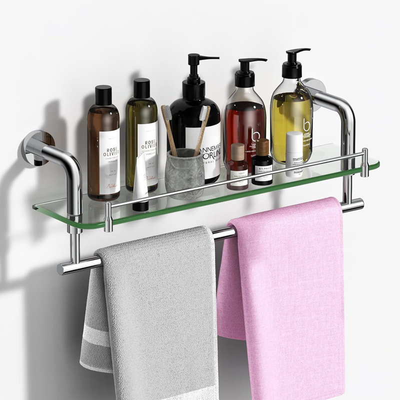 Rangement pour salle de bain Nelsi, Chrome poli