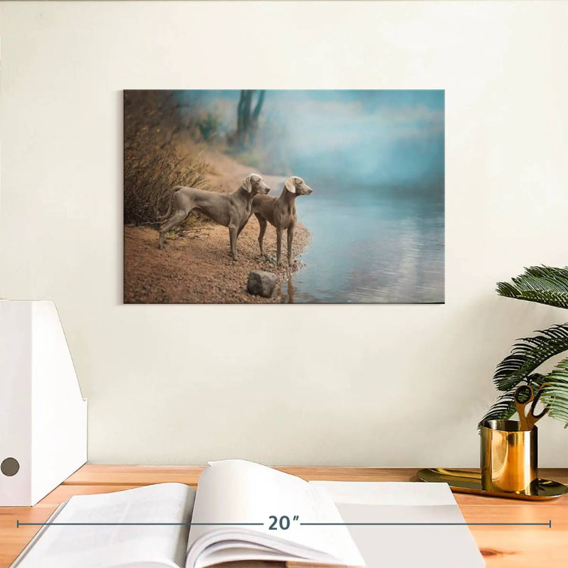 Brampt Weimaraner Dogs, 8" H x 12" W
