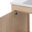 Meuble-lavabo autoportant avec portes à fermeture douce et lavabo en résine