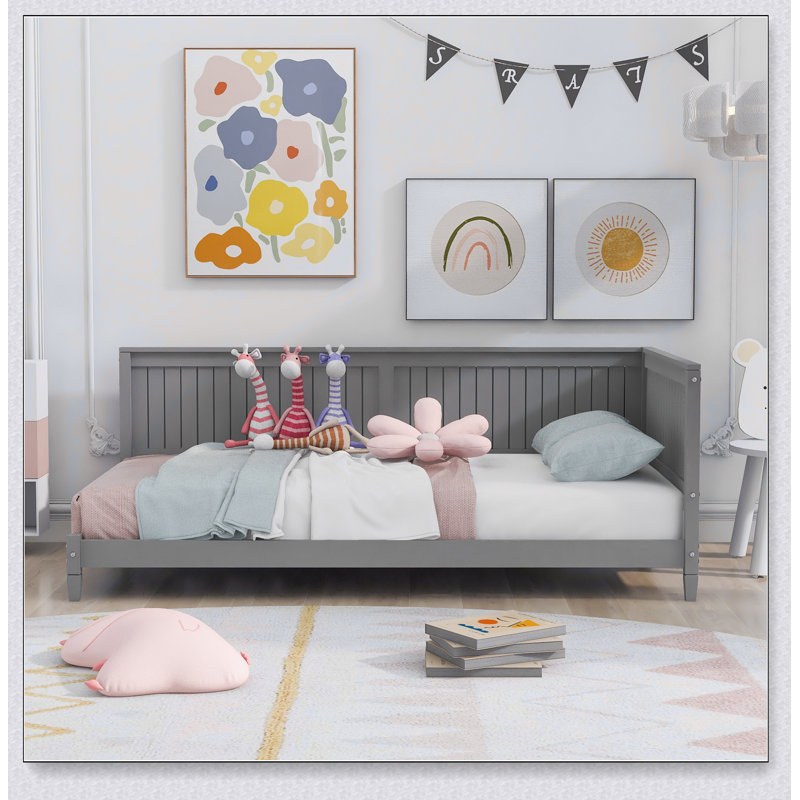 Wood Daybed/Sofa Bed, Grey, Twin