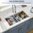50/50 Double Bowl Undermount Stainless Steel Kitchen Sink with Accessories-86385615