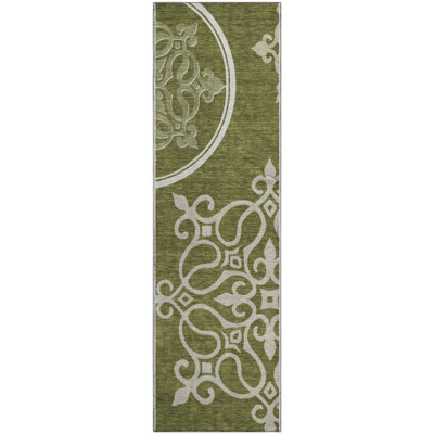 Premium Machine Washable Prisco Olive Rug
