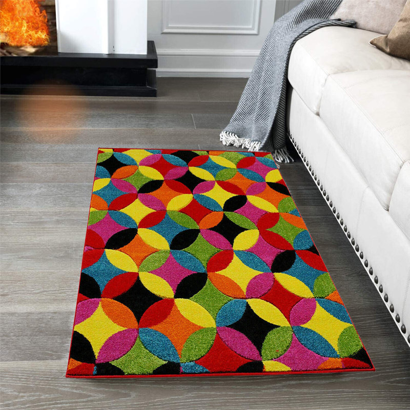 Lili-Ann Geometric Area Rug, Rectangle 60 x 110cm