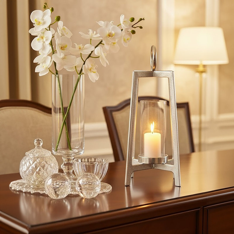Hesdin Glass Tabletop Hurricane