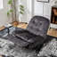 Luxueux fauteuil inclinable en velours estampé doré avec support pour téléphone portable et fonction berçante pivotante, parfait pour le confort et le style