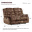 Canapé inclinable manuel moderne et ultra doux de 61,8 po de largeur Edilmar-1697250351