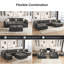Tremee Velvet Modular Corner Sectional with Ottoman-87232961