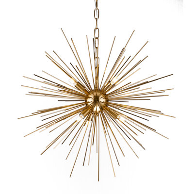 lustree 6 lumières à luminaire à crête en fer Kamila