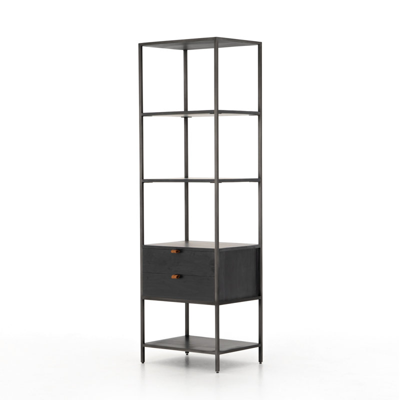 Trey Aasmin Bookshelf - Black Wash Poplar, Black Wash Poplar
