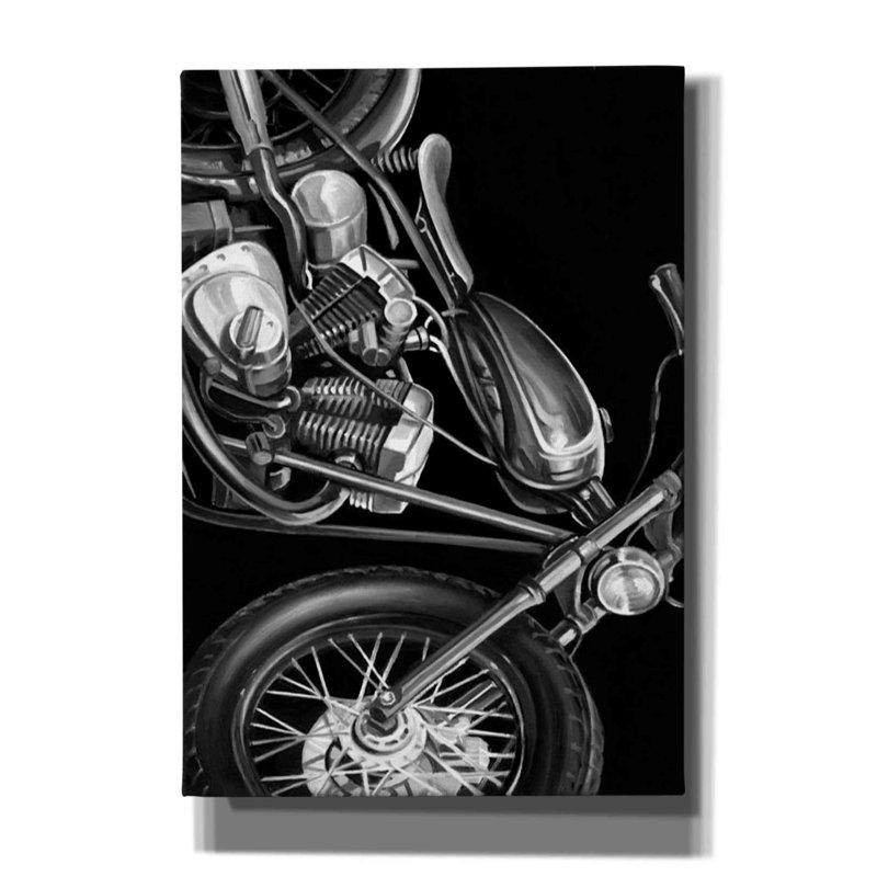Art mural sur toile Williston Forge «Vintage Motorcy I» par Ethan Harper, H 26 po x l 18 po x P 0,75 po