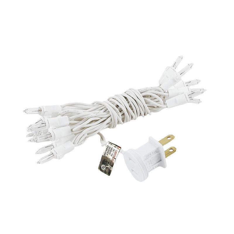 Mini-chaîne 20 ampoules pour l’extérieur 8,5' Pitman, Transparent, blanc