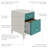 18" Deep 2 Drawer Letter Width Vertical File Cabinet With Accessory Drawer And Steel Legs-698344066