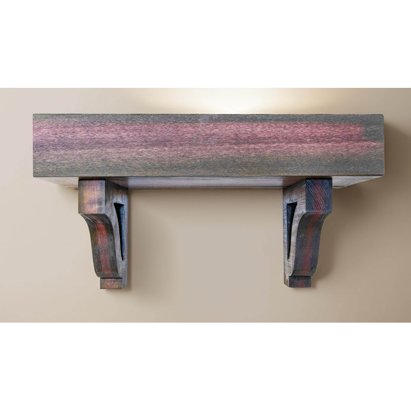 Rayne Poplar Floating Shelves W/Corbels, 11" H x 56" W x 6" D