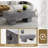 43" Modern Rectangular Marble Coffee Table-1363826329