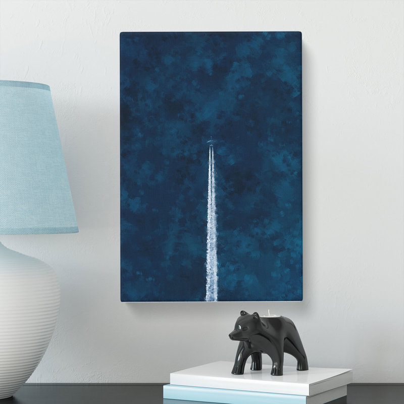 Contrails From The Airplane - Wrapped Canvas, 76cm H x 45cm W x 4cm D
