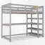 Lit mezzanine avec bureau intégré et tablettes-113752950-113752948