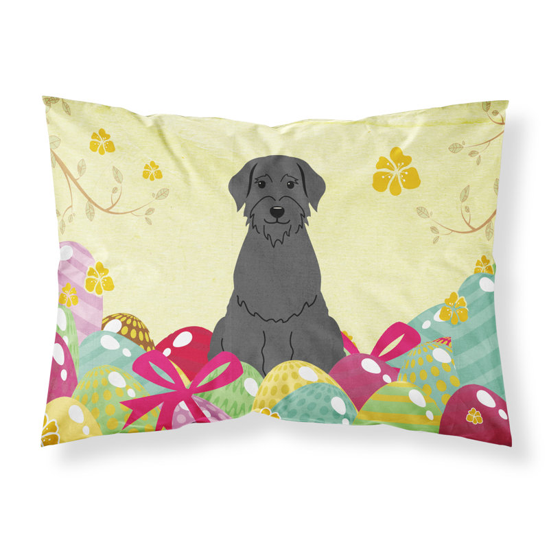 Taie d’oreiller œufs de pâques, Schnauzer géant