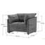 Fauteuil d'appoint surdimensionné en chenille de style moderne avec méridienne simple pour salon, chambre à coucher (fauteuil d'appoint)-1246145816