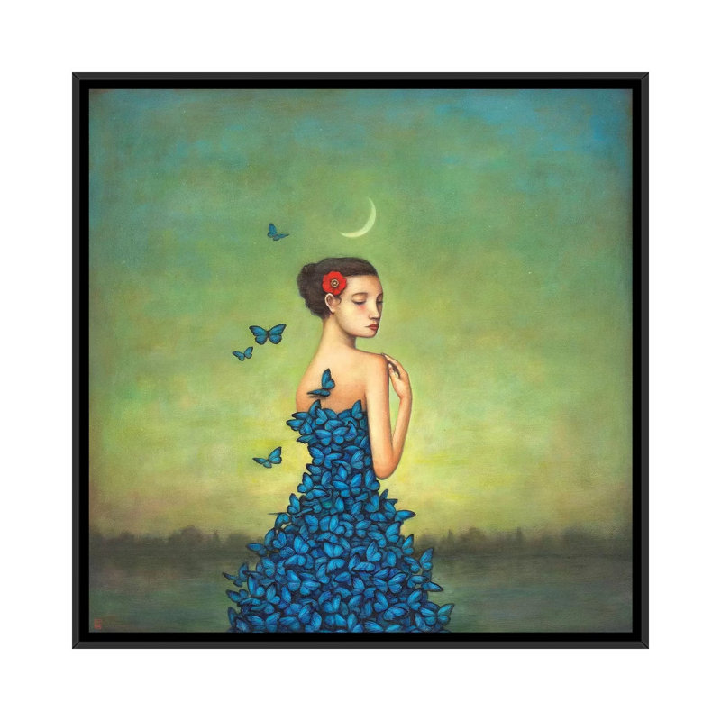 «Metamorphosis in Blue», reproduction sur toile, H 18 po x l 18 po x P 1,5 po, Toile avec cadre noir