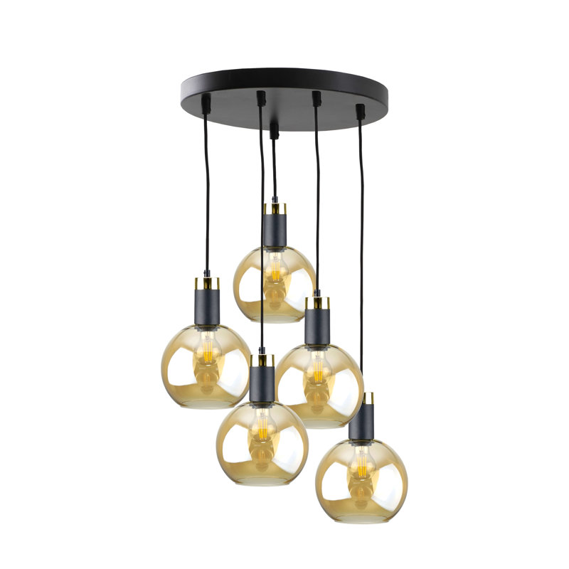 - Light Matte Black Pendant, 120cm H x 50cm W