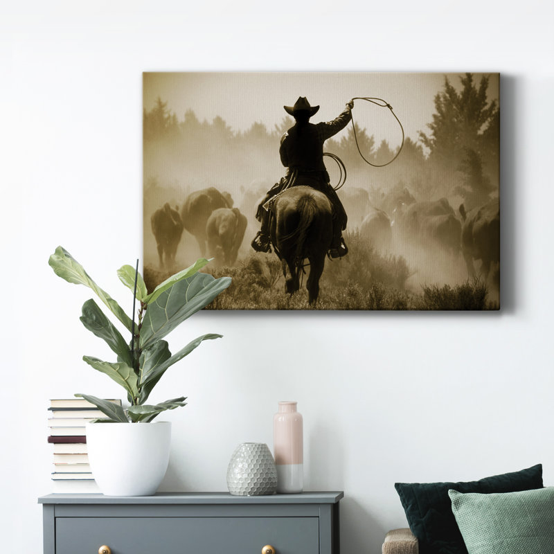 Rope and Ride - Reproduction de photo sur toile tendue, H 48 po x l 32 po x P 1 po