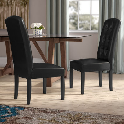 Modway Black Vinyl Perdure Dining Chair