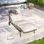 Méridiennes de patio en aluminium 1 pièce avec coussins gris clair Burditt
