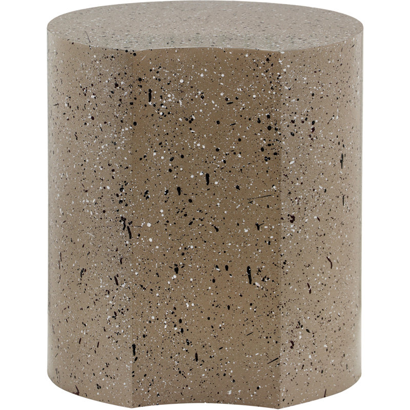 Table de bout Hylie, Taupe / taupe Terrazo, H 18 po x l 16 po x P 16 po