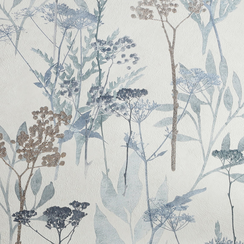 Papier peint solstice doré, Bleu clair