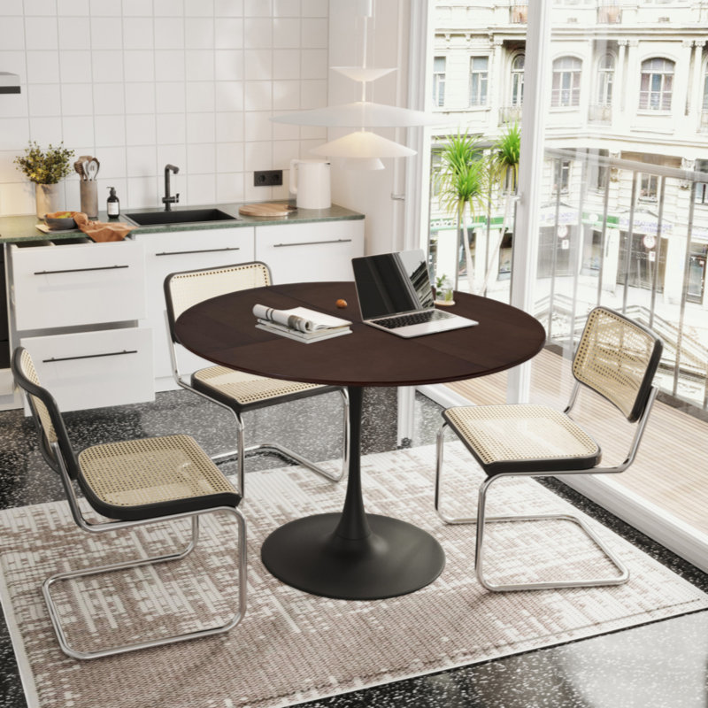 Table de salle à manger VEMSTKOJ, Chêne brun, H 29,53 po x L 42,13 po x l 42,13 po, Chêne brun