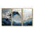 Toile avec cadre flottant or