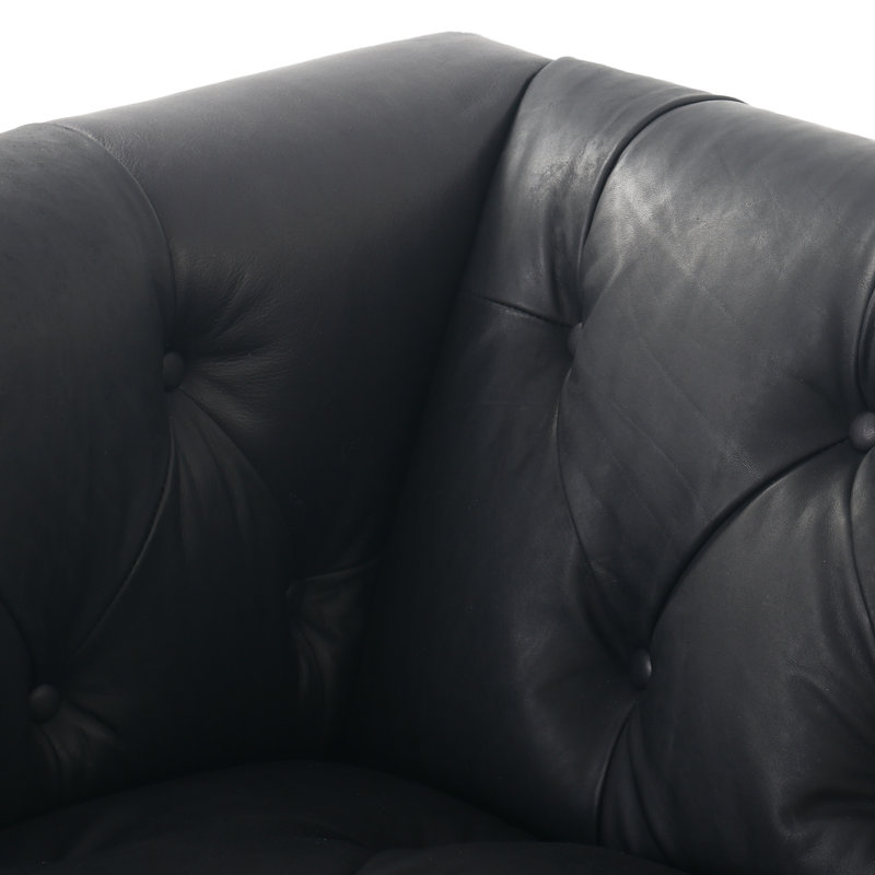 Maxx Sofa, Heirloom Black Genuine Leather