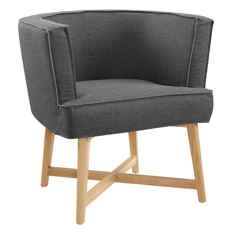 Fauteuil d'appoint en tissu Anders, Gris