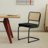 Tristen Rattan and Fabric Upholstered Dining Chairs-124083194-124083195