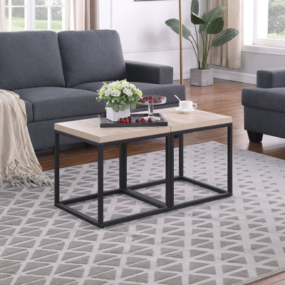 Pair, Rectangular, Side Tables, Oak, Bedside, Living Room, Ample Storage, Quick Setup End Natural Bedroom, Strong Structure, Easy Installation