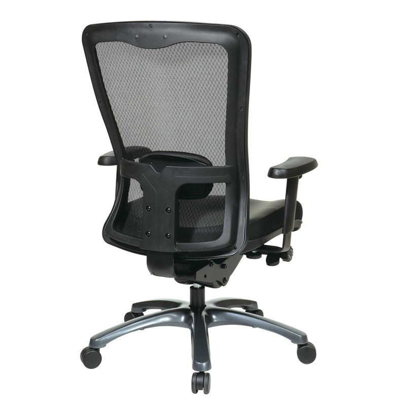 Chaise de bureau à haut dossier ProGrid, Cuir écologique