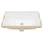 Lavabo de salle de bain encastré en céramique blanc 21 po x 13 po, conception élégante et généreuse, fonction rectangulaire de trop-plein, conception pratique