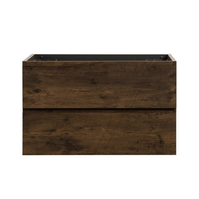 Armoire murale 36W - 105, sans lavabo, finition noyer, deux tiroirs, silencieuse, armoire de rangement encastrée 105, couleur, fermeture, généreuse nuance, élégante