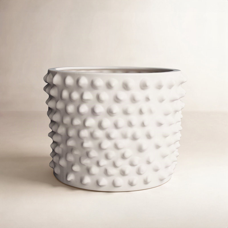 Cloudy Ceramic Pot Planter, 9.84" H x 11.81" W x 11.81" D, Brown