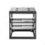 Support réseau 10U à cadre ouvert de 23 po de profondeur, support mural ou sur pied, 4 poteaux robustes, avec tablettes ventilées et quincaillerie de fixation